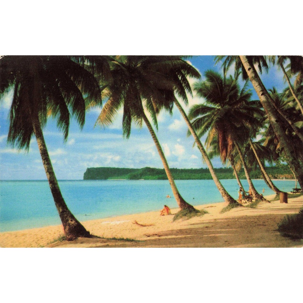 Vintage Tumon Beach Guam Mirro-Krome Postcard Dale E Wildoner G-8 Tamuning - Picture 1 of 2